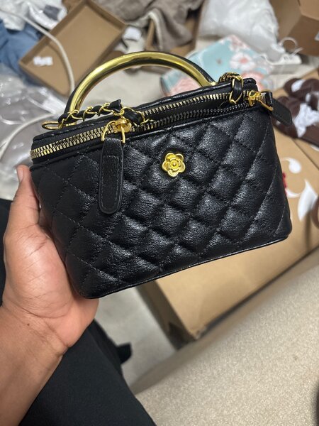 Sac à main en cuir matelassé