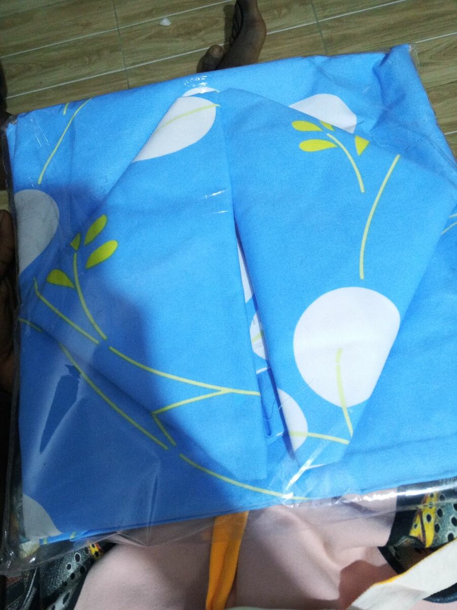 Housse de couette bleue moderne