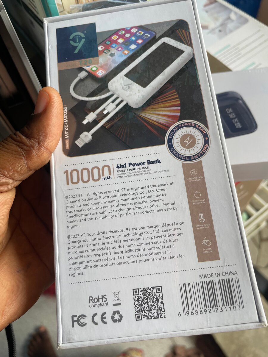 Batterie externe solaire 10000mAh