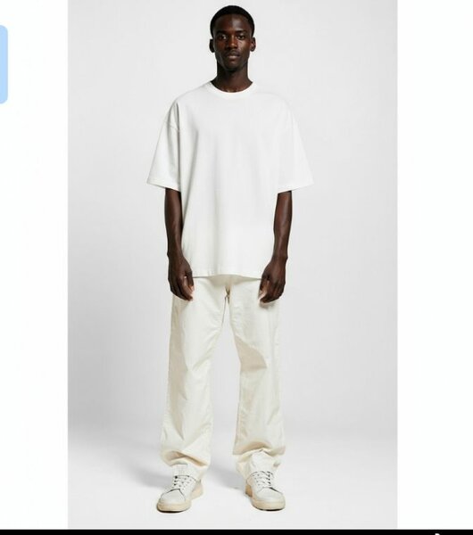 T-shirt blanc en coton