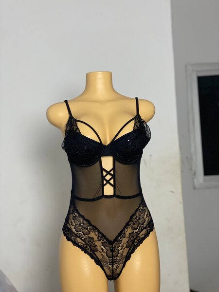 Body en dentelle transparente