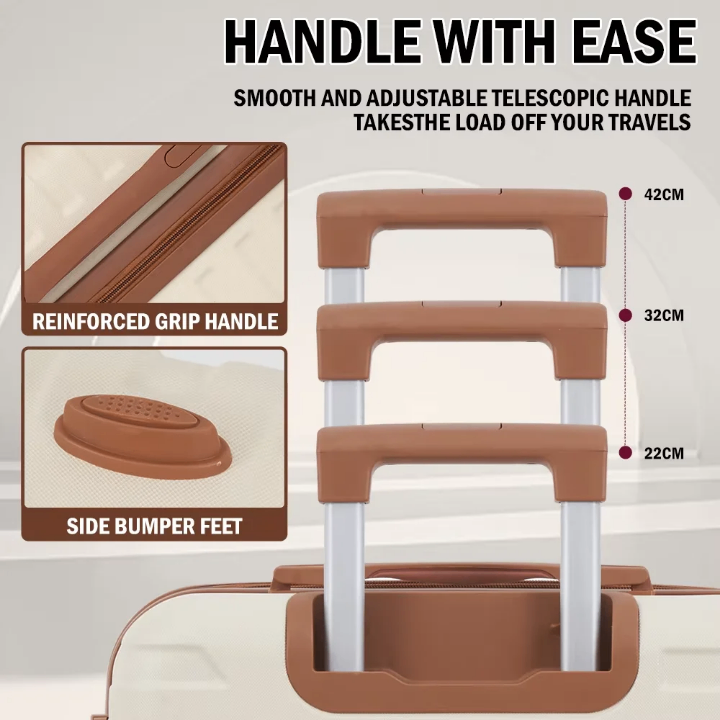 5sets anti crack luxury plastic travelling luggages