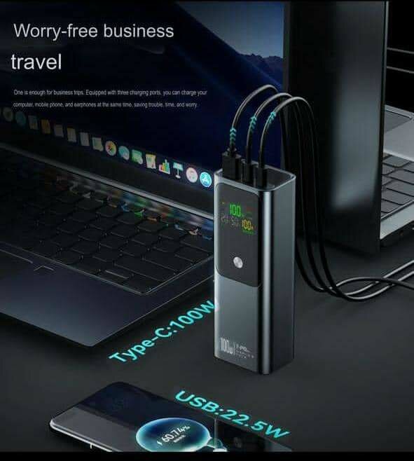Powerful 100 w fast charging power bank 20,000 milliamps