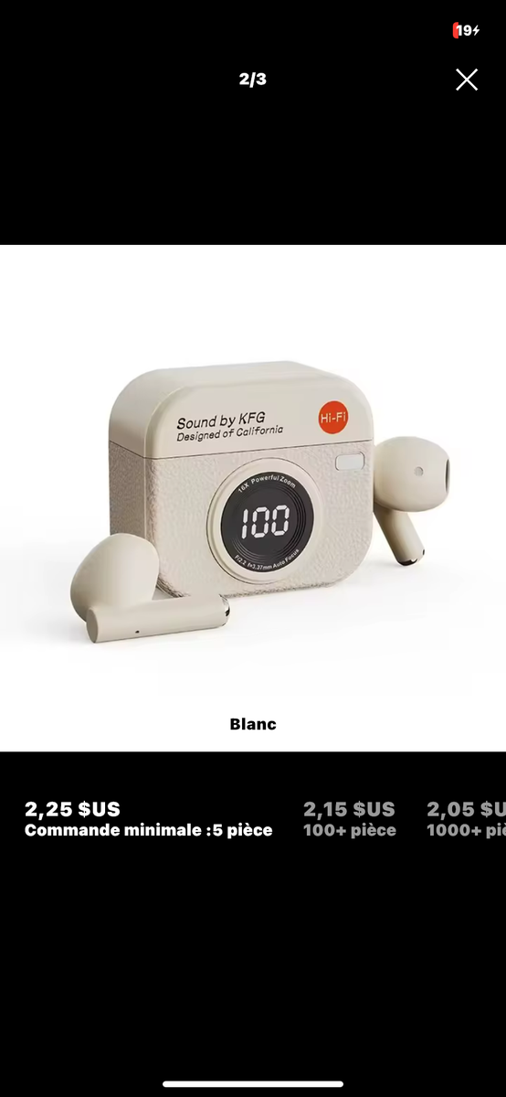 Écouteurs Bluetooth Design Rétro