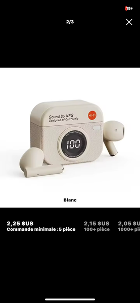 Écouteurs Bluetooth Design Rétro