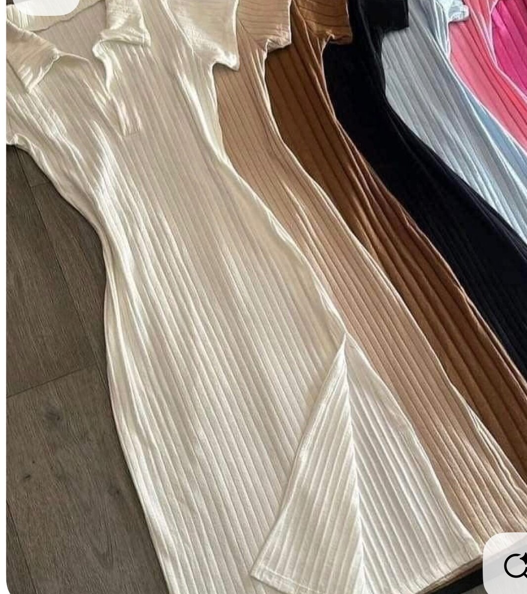 Robe pull côtelée élégante