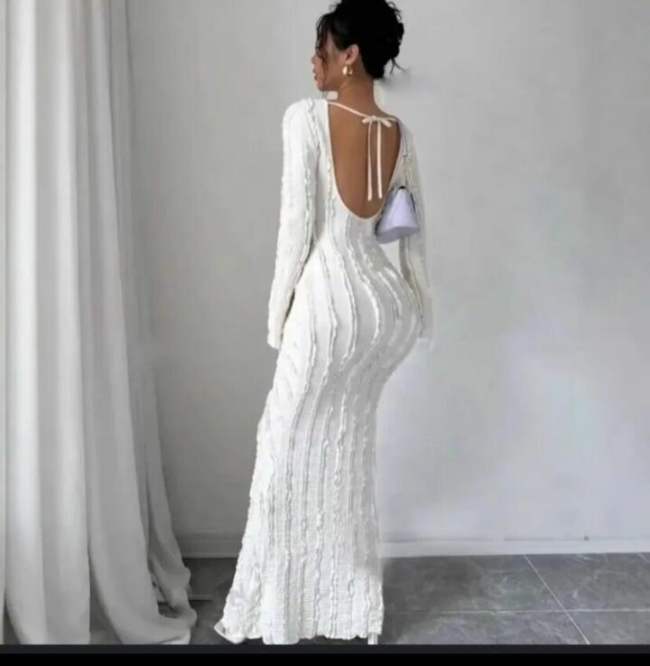 Robe longue élégante blanche