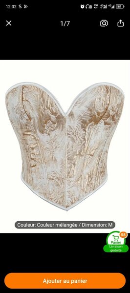 Corset brocart élégant