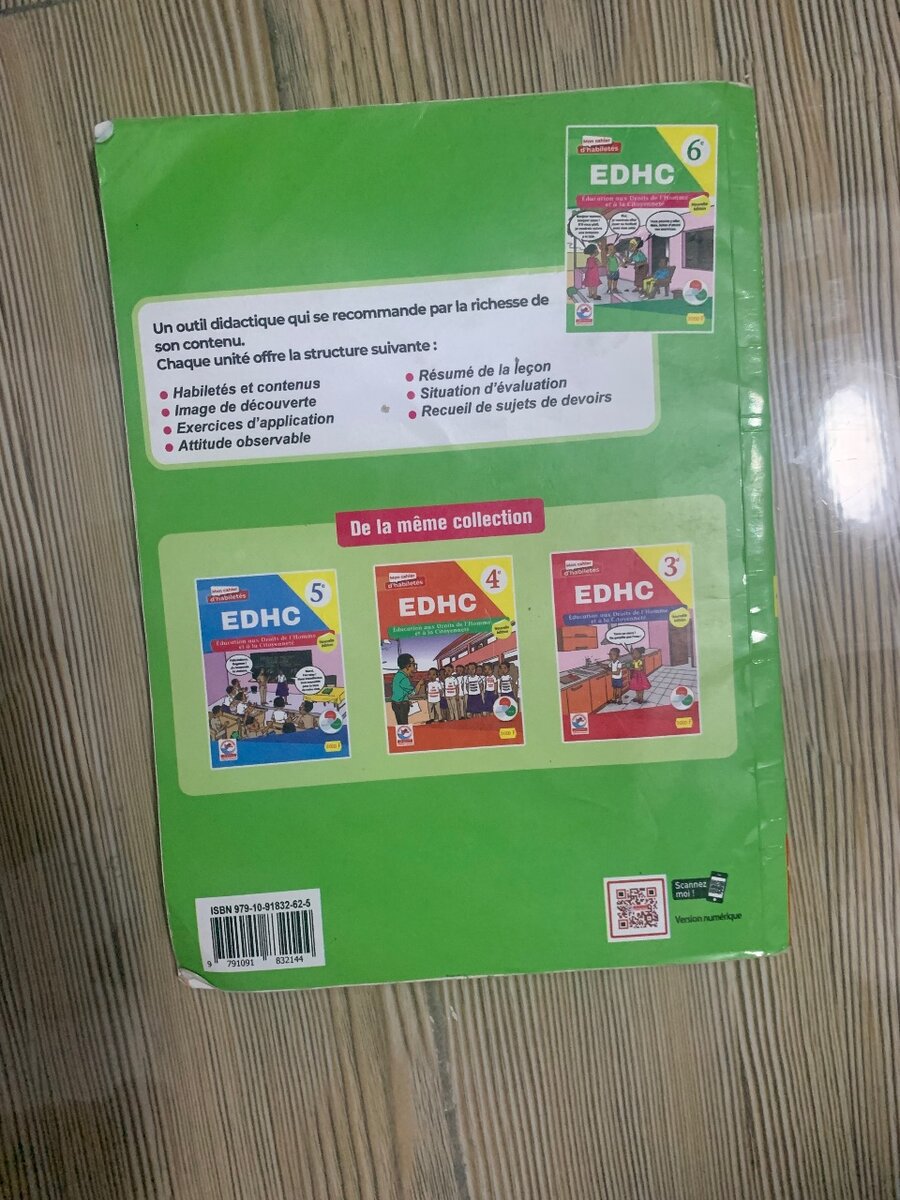 Cahier EDHC 6ème Édition