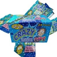 CRAZY Dips Blue Raspberry Sherbet & Candy Dipstick (1Box in 24pcs)