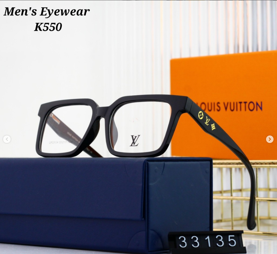 Premium, Stylish & Branded Eyewear for Men's L&V black 
