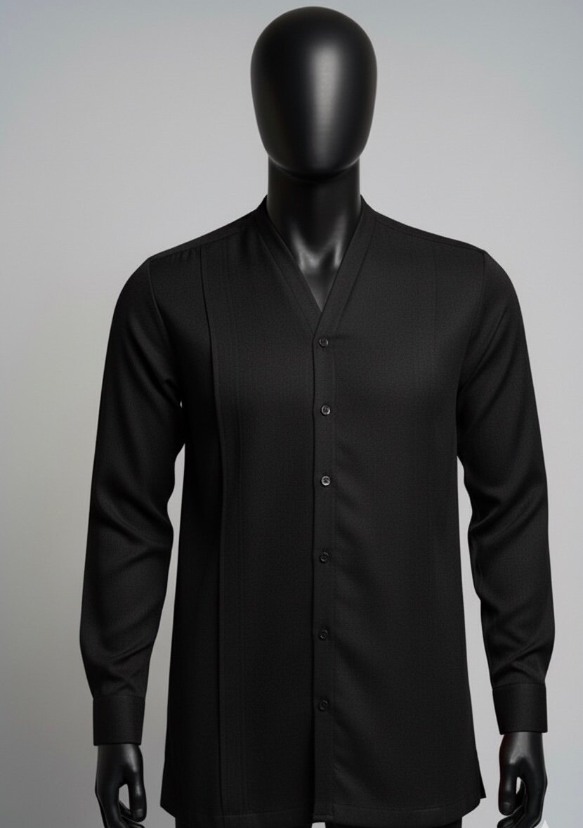 Chemise élégante col mao