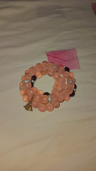 Frosted Pink Quartz Bracelet