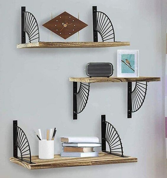 Étagères murales en bois moderne