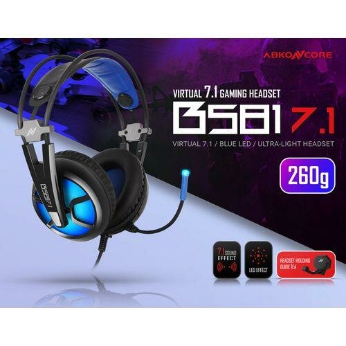 AB Casque De Jeu  Pour PS4, PC, Ordinateur Portable, Casque Avec Microphone Antibruit 7.1 S