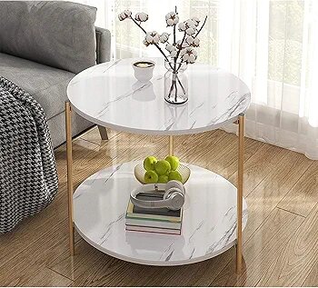 2 tier center coffee table small round side table