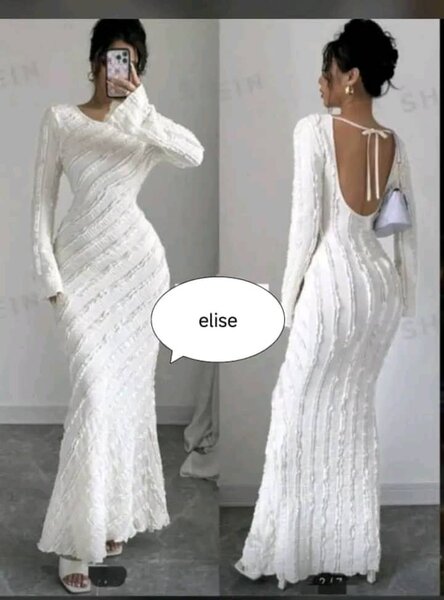 Robe longue élégante blanche