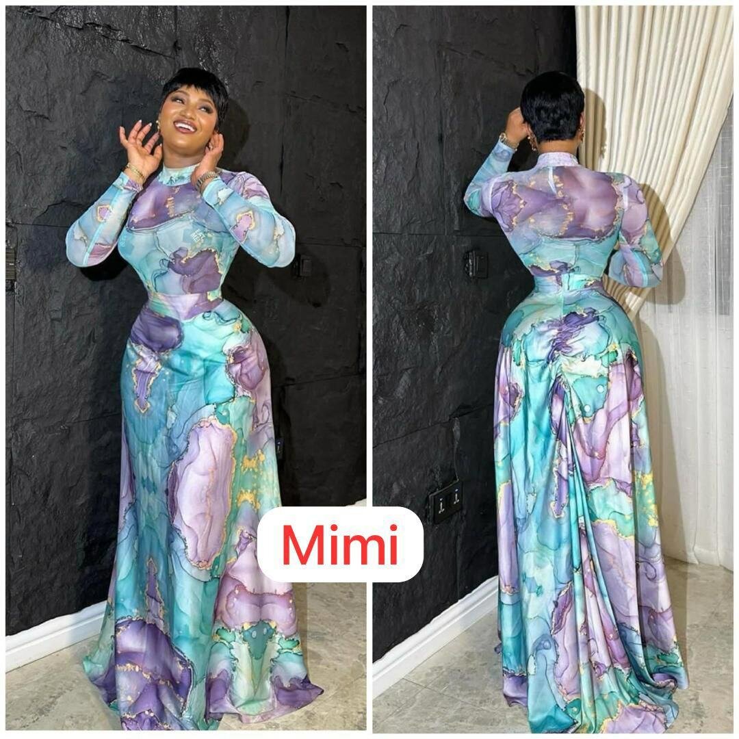 Robe longue élégante chatoyante