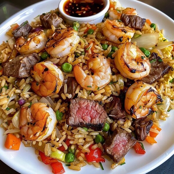 Riz sauté aux crevettes