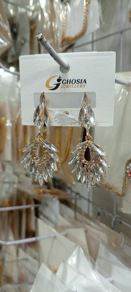 Women Earrings Sparkling Lady Elegant Tassel Long Stud Earri