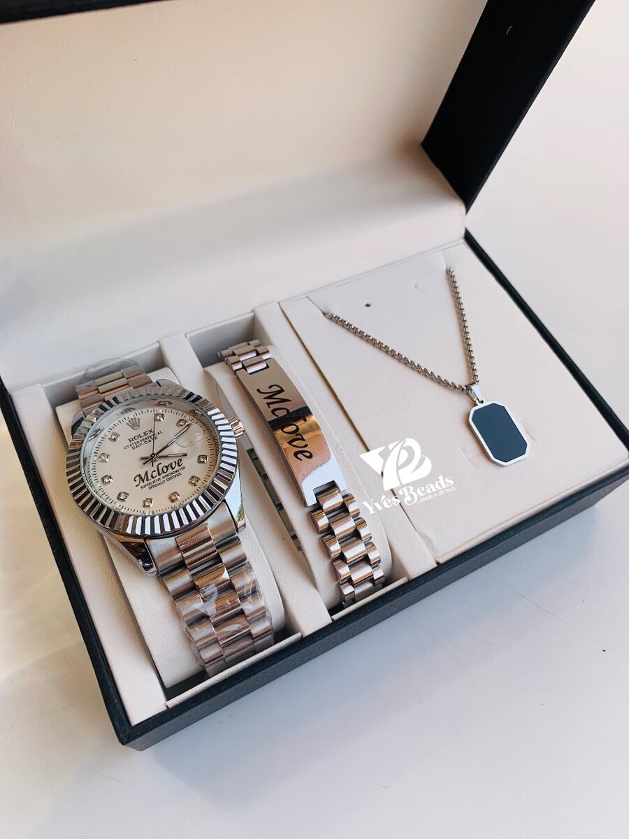 3 in Jewelry Set ( Watch , Bracelet & Necklace)