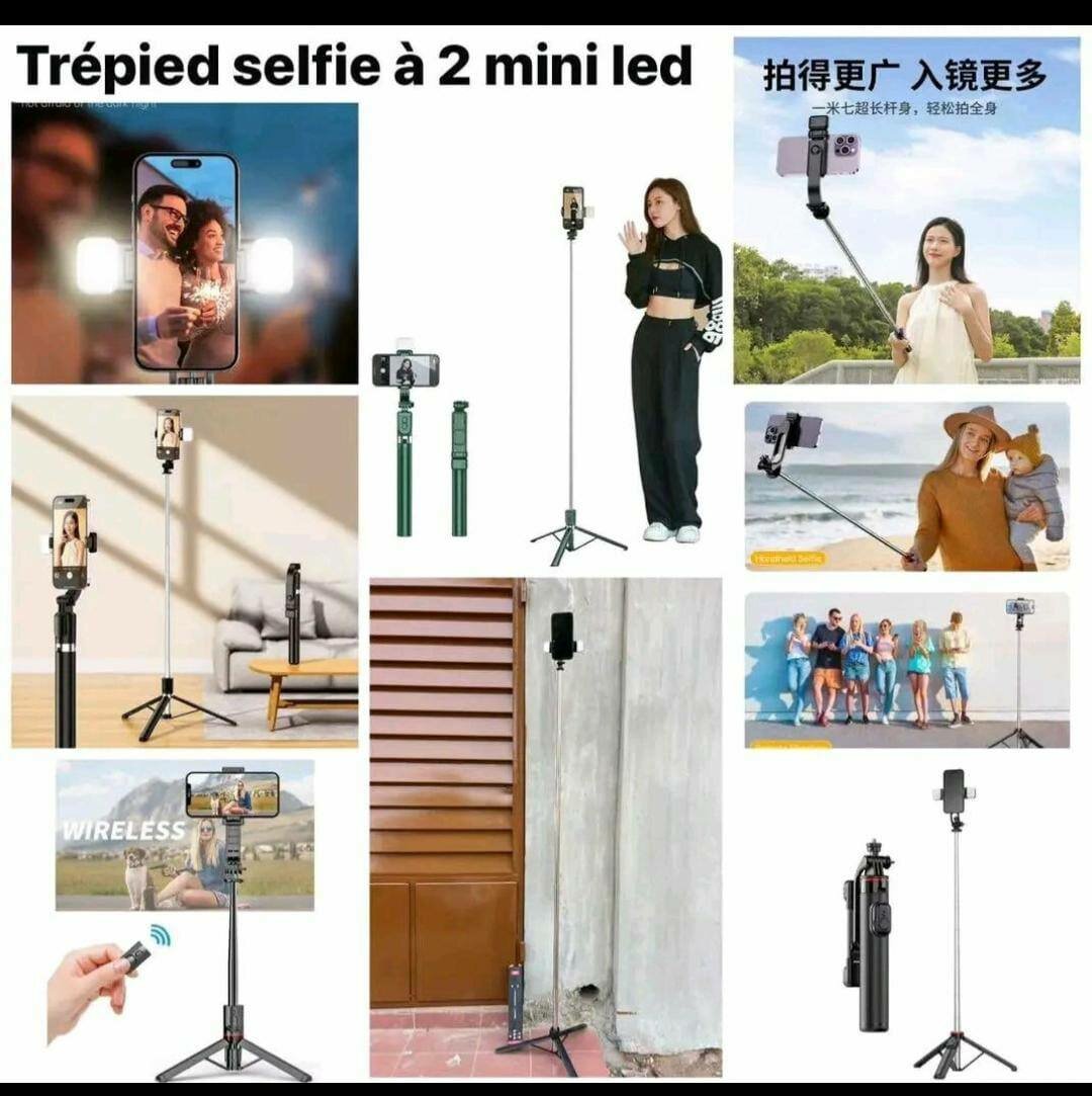 Trépied Selfie LED Portable