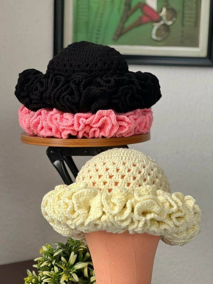 Crochet Ruffle Hat