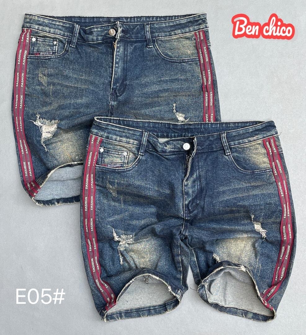 Shorts en jean délavé pour hommes