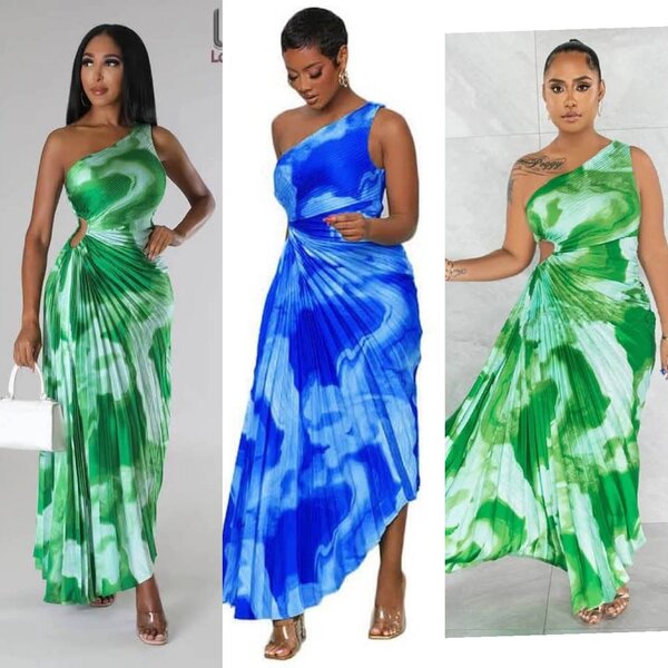 Robe longue asymétrique