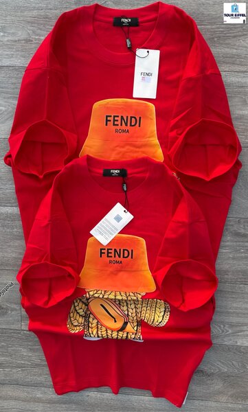 Chemise rouge Fendi pour homme
