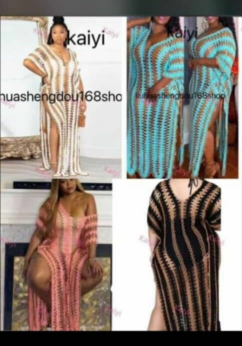 Robe longue à rayures chic