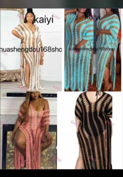 Robe longue à rayures chic