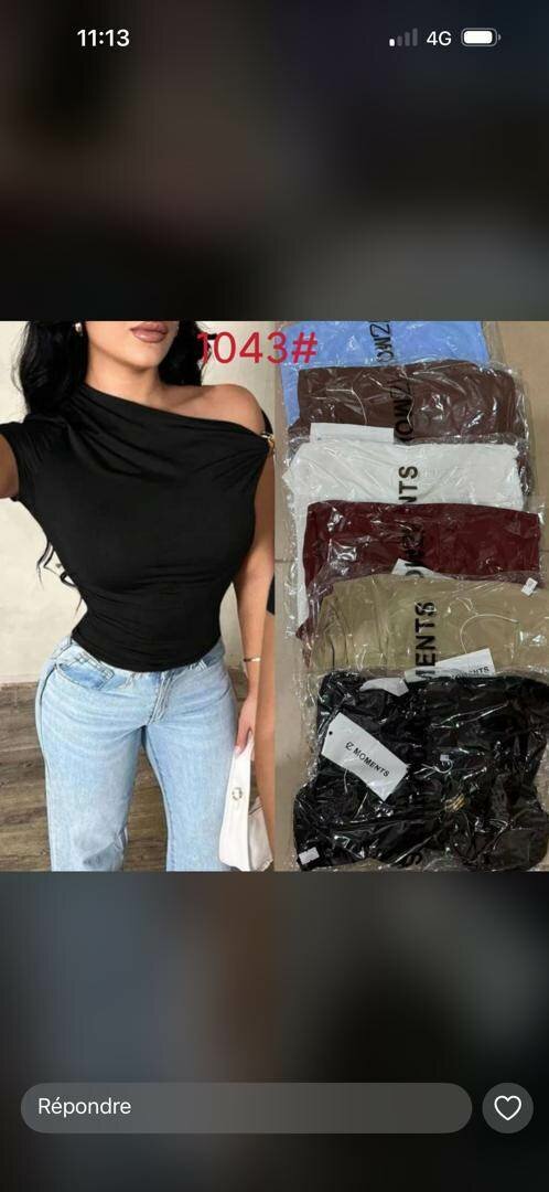 Top asymétrique chic femme