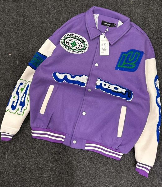 Blouson college patchwork