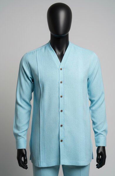 Chemise élégante col mao