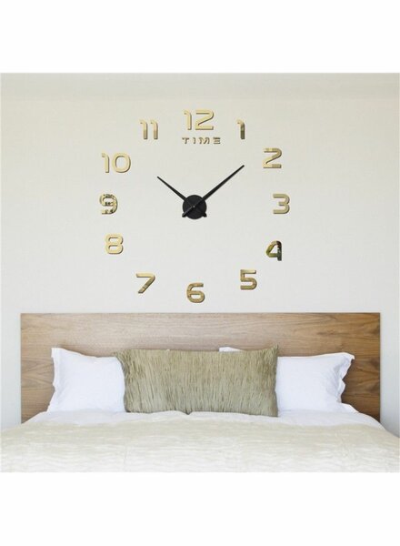 DIY LARGE SIZE 3D MIRROR STICKER WALL CLOCK