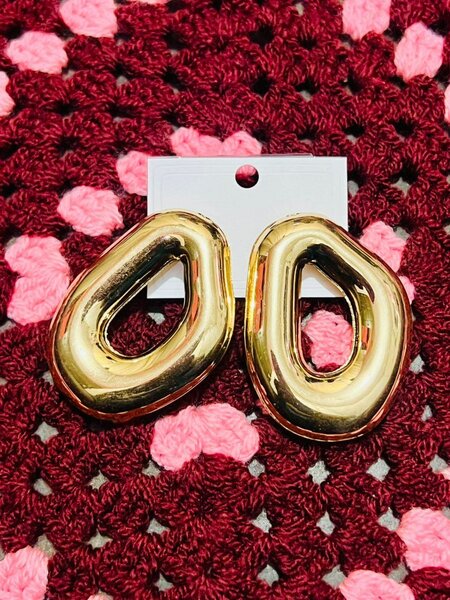 Boucles d'oreilles géométriques dorées