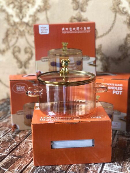 1.7L Super Heat Resistant Premium Glass Pot, Luxury Cooking