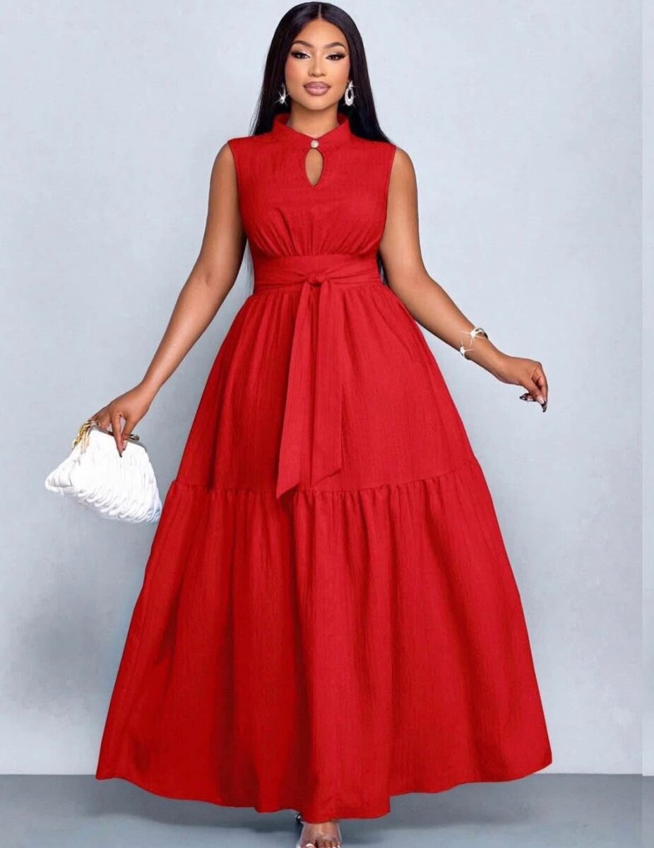 Robe maxi élégante sans manches