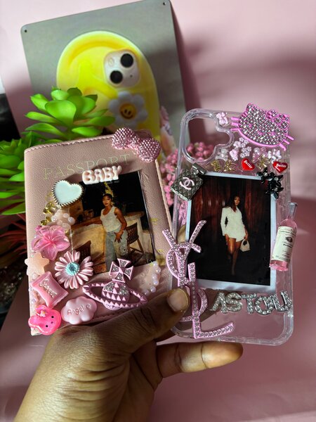 Étui de téléphone personnalisé rose