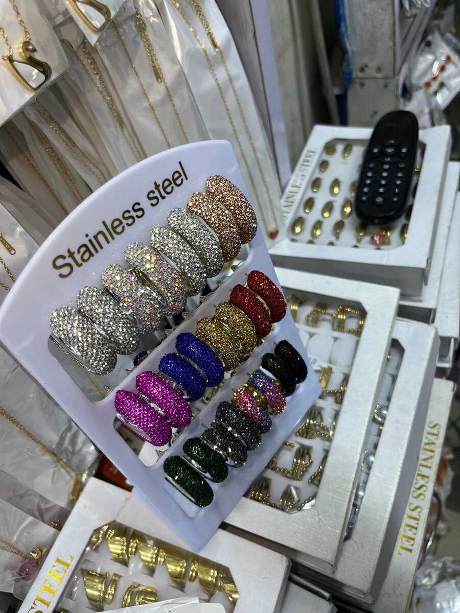 Bagues Acier Inoxydable Étincelantes