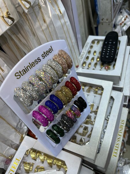 Bagues Acier Inoxydable Étincelantes