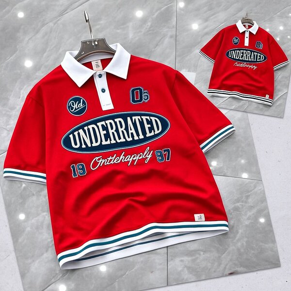 Polo rouge "Underrated"