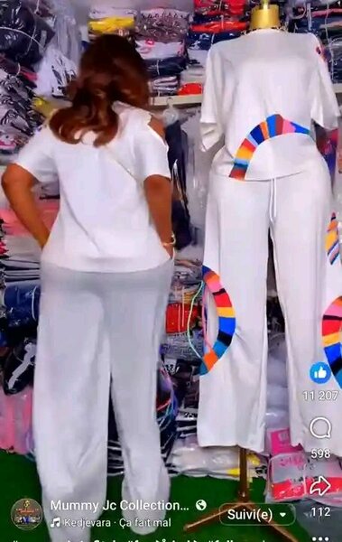 Ensemble Femme Blanc Ethnique