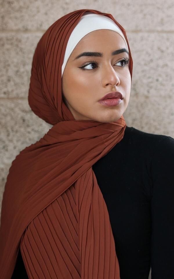 Pleated chiffon veils/ scarfs/hijabs