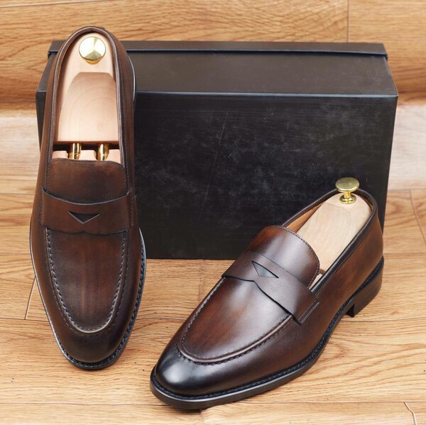 Mocassins en cuir véritable