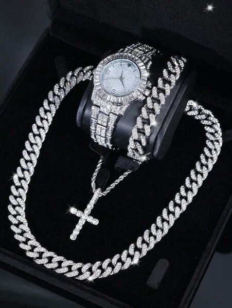 Ensemble Montre et Bijoux Luxe