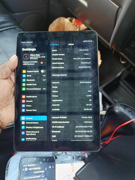 Ipad 9 th generation with sim 64 gb