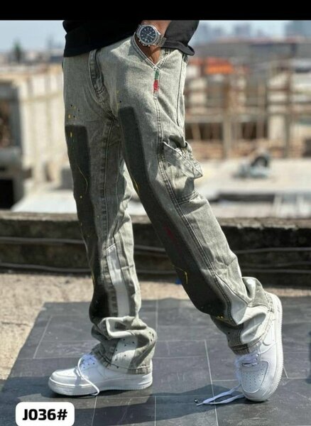 Jeans cargo homme décontracté