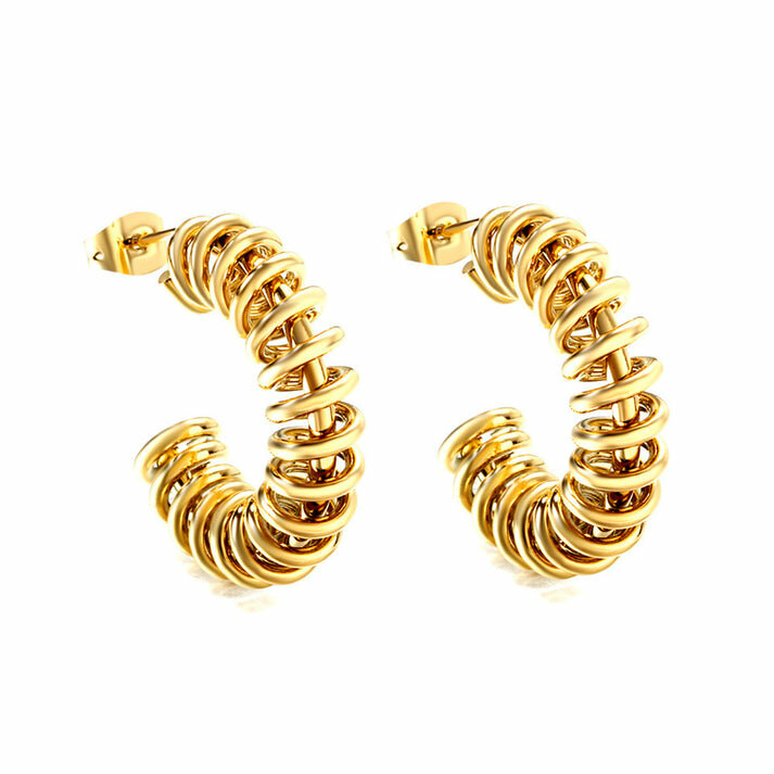 Spiral Semi hoops ss